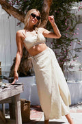 Linen Cami Wrap Maxi Skirt Set