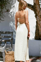 Linen Cami Wrap Maxi Skirt Set