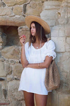 Puff Sleeve Mini Tunic Dress