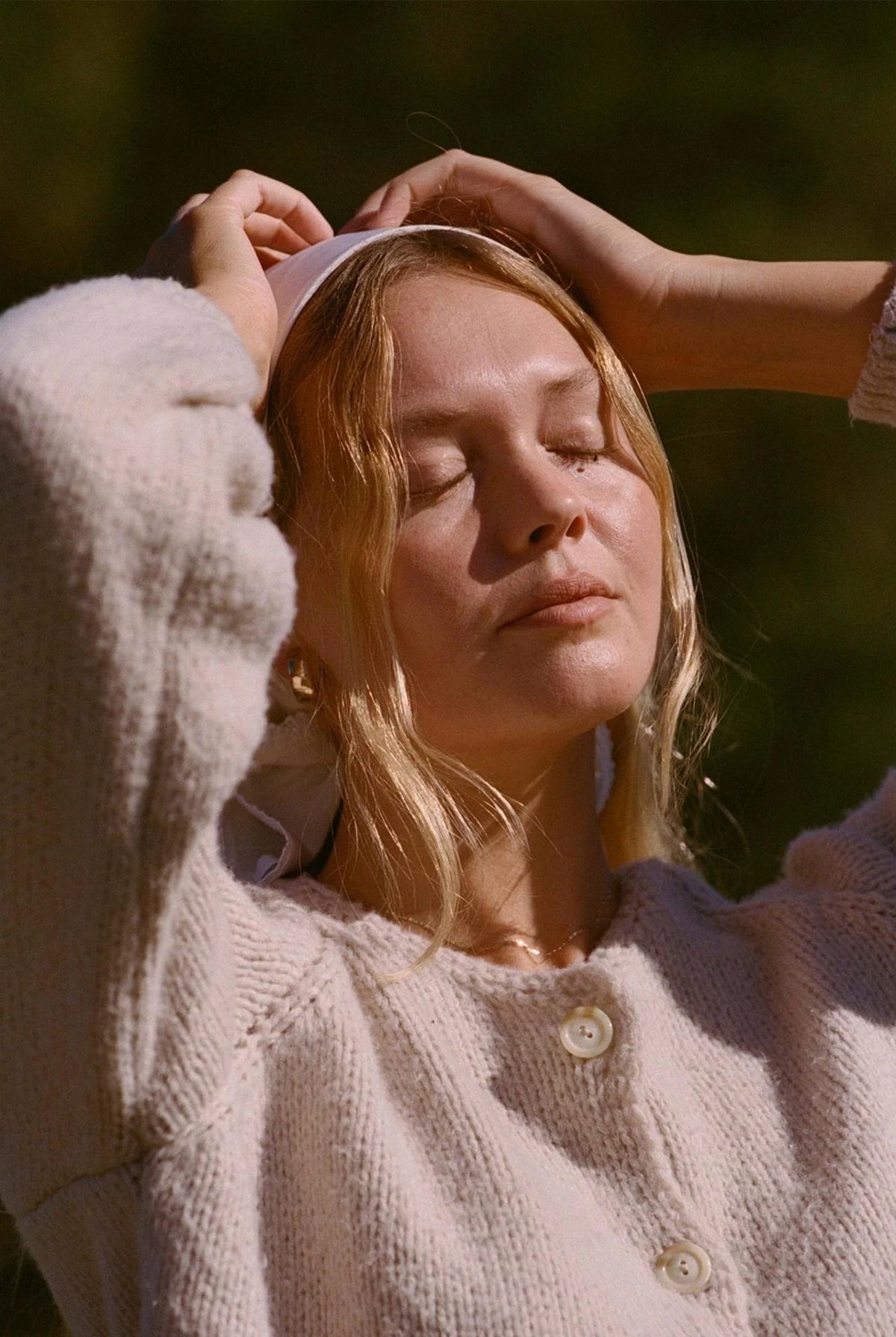 Raglan Balloon Sleeve Cropped Knit Cardigan